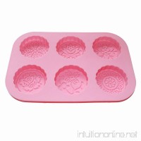 X-Haibei Round Mooncake Chocolate Muffin Cookies Jello Cake Soap Silicone Mold Pan - B017EJEBH2
